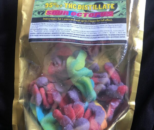 Sour Octopus THC gummies (1000 mg)