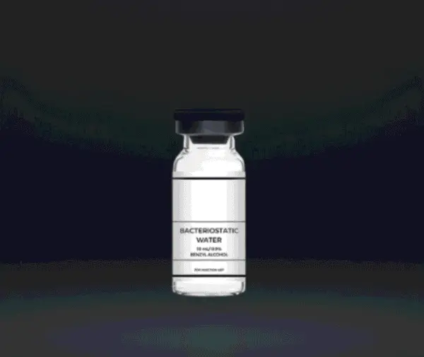 Bacteriostatic water vial for medical and laboratory use.