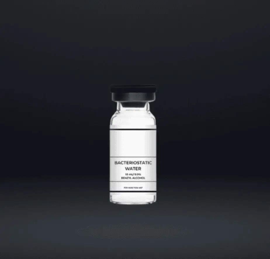 Bacteriostatic water vial for medical and laboratory use.