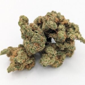Citrus-scented cannabis buds with lemon slices.