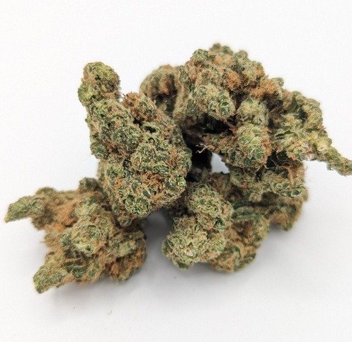 Citrus-scented cannabis buds with lemon slices.