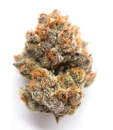 THC and CBD labels beside cannabis leaves.