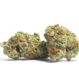 Close-up of premium frosty cannabis buds.
