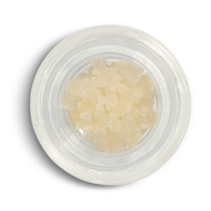 Premium cannabis wax concentrate in glass container