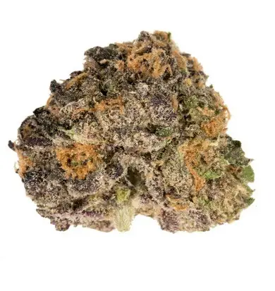 Metal grinder with ground cannabis flower