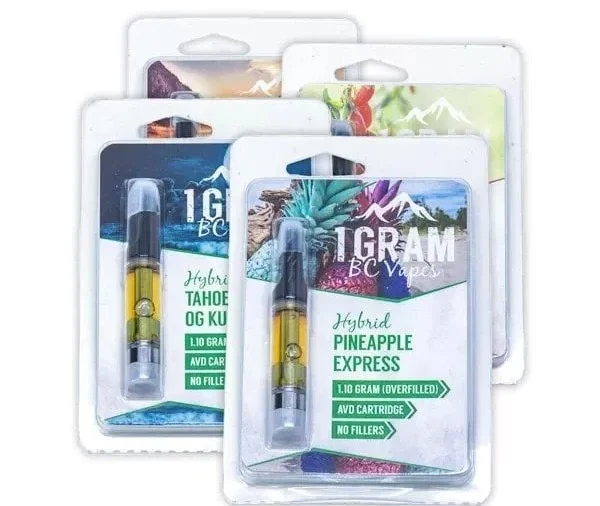 BC Vapes THC Distillate Cartridges | 1.1G