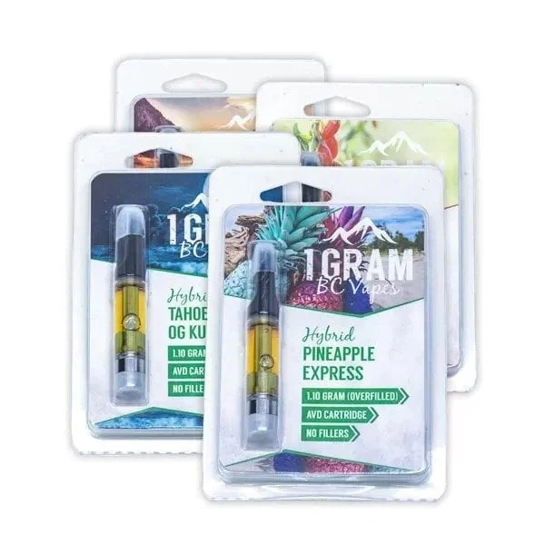 BC Vapes THC Distillate Cartridges | 1.1G
