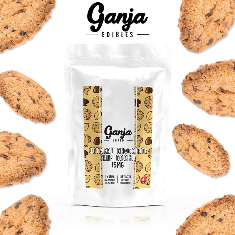 GANJA EDIBLES – OATMEAL CHOCOLATE CHIP COOKIE 15MG